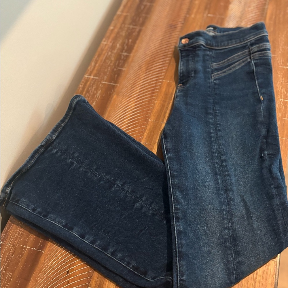 Express Dark Indigo Flare Jeans